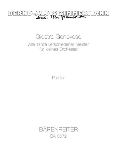 B.A. Zimmermann: Giostra Genovese (1962), Sinfo (Part.)