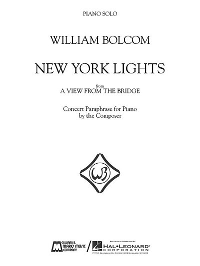 W. Bolcom: New York Lights, Klav