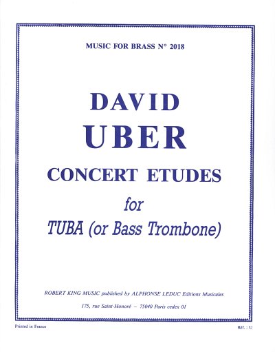D. Uber: Concert Etudes, Bpos/Tb