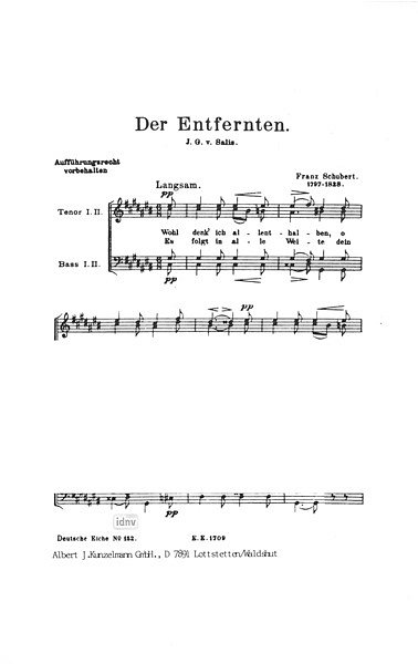 F. Schubert: Der Entfernten