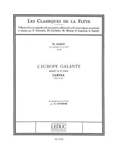 A. Campra: L'Europe Galante - Menuet et G, FlKlav (KlavpaSt)