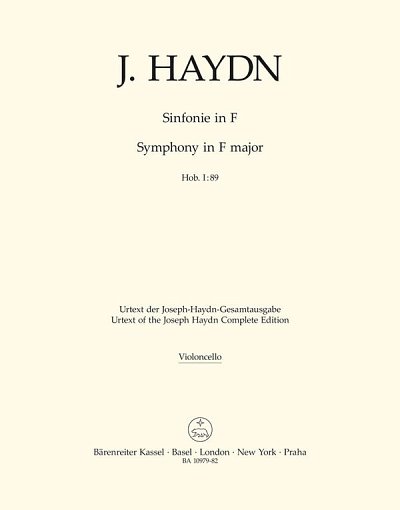 J. Haydn: Sinfonie F-Dur Hob. I:89, Sinfo (Vc)