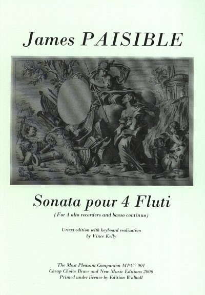 Paisible Jacques James: Sonata Pour 4 Fluti