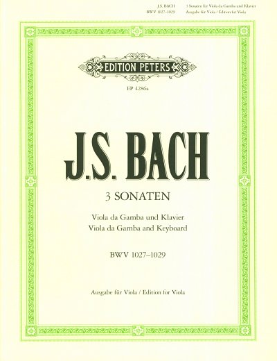J.S. Bach: Drei Sonaten BWV 1027-1029, VaKlv (KlavpaSt)