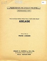 F. Loesser: Adelaide