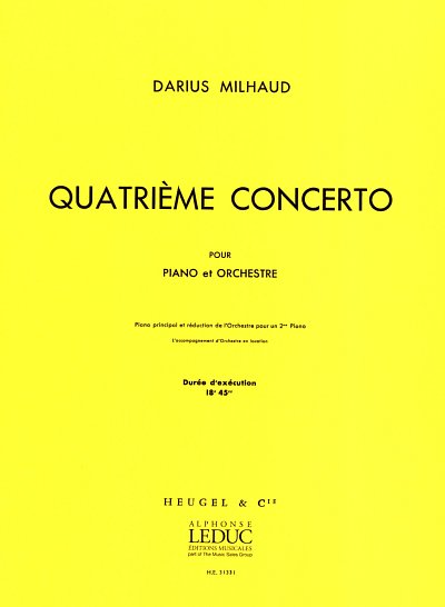 D. Milhaud: Concerto No.4, Op.295, Klav4m (Bu)