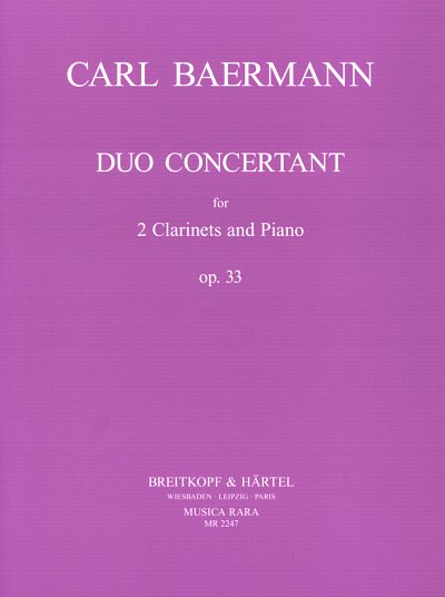 C. Baermann: Duo Concertant op. 33, 2KlarKlav