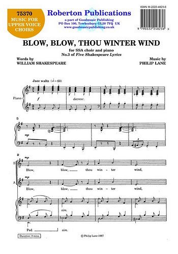 P. Lane: Blow Blow Thou Winter Wind, FchKlav (Chpa)