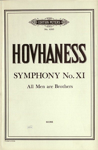 A. Hovhaness: Sinfonie 11 Op 186 All Men Are Brothers