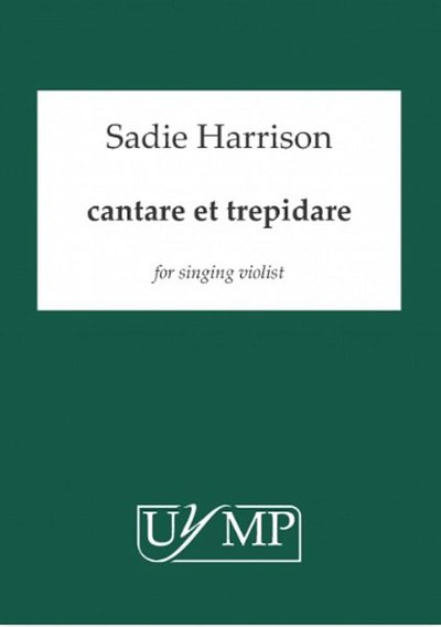 Cantare Et Trepidare - For Singing Violist (Part.)