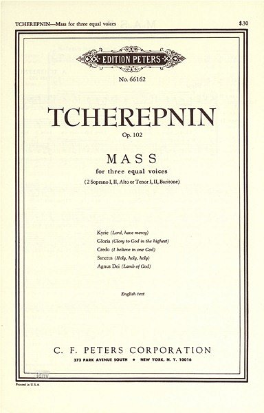 A.N. Tscherepnin: Mass