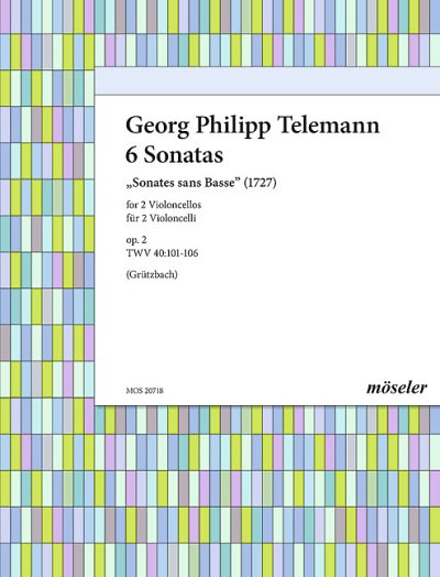 DL: G.P. Telemann: 6 Duette / Sonaten, 2Vc (Sppa)