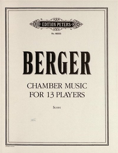 Berger Arthur: Kammermusik [Chamber Music] (1956)