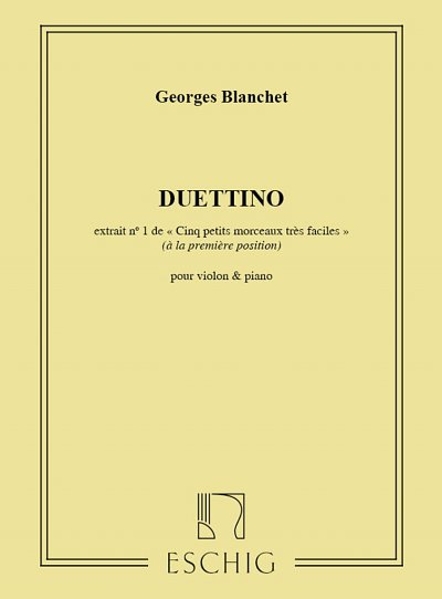 �. Blanchet: Duettino Violon-Piano