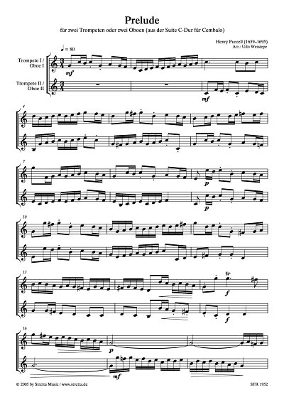 DL: H. Purcell: Prelude aus der Cembalosuite in C / bearbeit