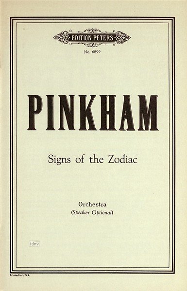 D. Pinkham: Signs Of The Zodiac