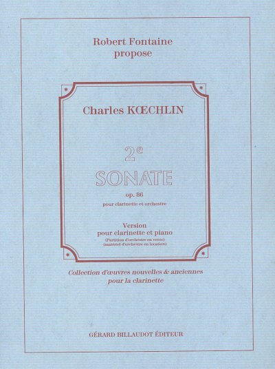 C. Koechlin: 2E Sonate, Opus 86, KlarKlv (KlavpaSt)