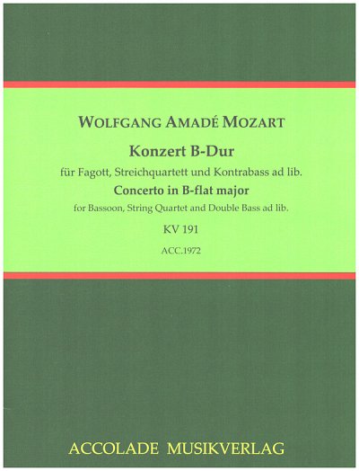 W.A. Mozart: Konzert B-Dur , Fag2VlVaVc (Pa+St)