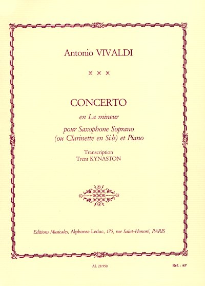 A. Vivaldi: Concerto FVII/5 RV461 In A Minor (Bu)