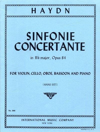 J. Haydn: Sinfonia Concertante In B Flat Op. 84 (Bu)