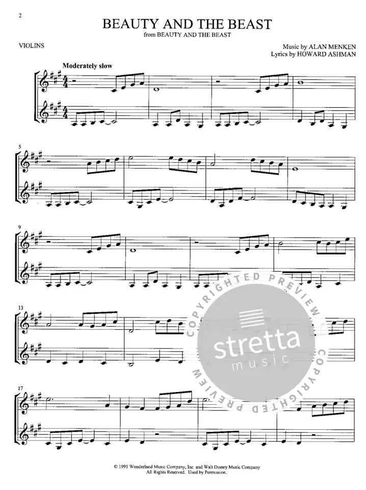 Disney Songs for Two Violins, 2Vl (Sppa) (2)