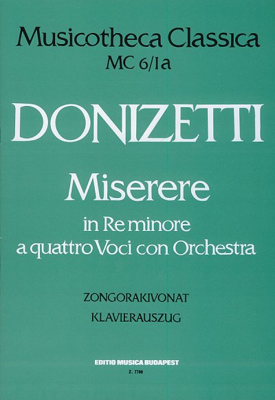 G. Donizetti: Miserere d-moll, GchOrch (KA)