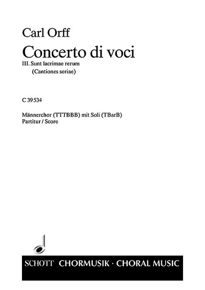 C. Orff: Concerto di voci  (Part.)