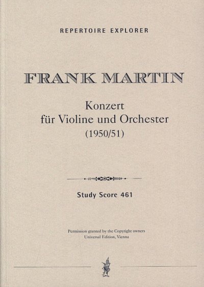 F. Martin: Konzert, VlOrch (Stp)