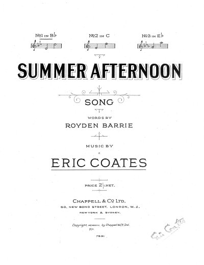 DL: E. Coates: Summer Afternoon, GesKlav