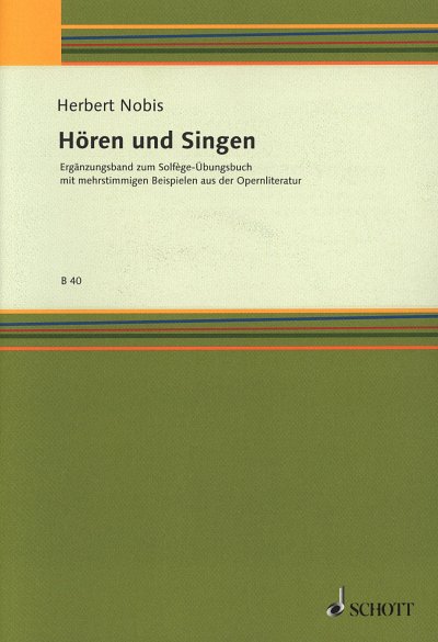 Nobis Herbert: Hoeren Und Singen Ergaenzungsband Bausteine