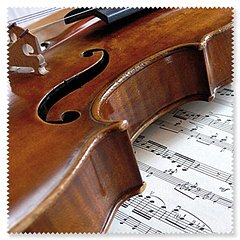 Brillenputztuch Geige/Notenblatt