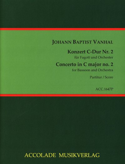 J.B. Vanhal: Konzert C-Dur Nr. 2, FagOrch (Part.)