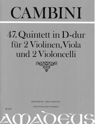 G. Cambini: Quintett D-Dur Nr.47, 5Str (Pa+St)
