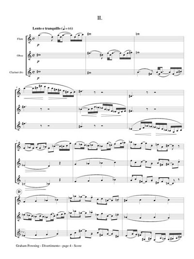 Divertimento For Flute, Oboe, Clarinet, FlObKlar (Stsatz)