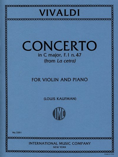 A. Vivaldi: Concerto In Do F. I N. 47, VlKlav (KlavpaSt)