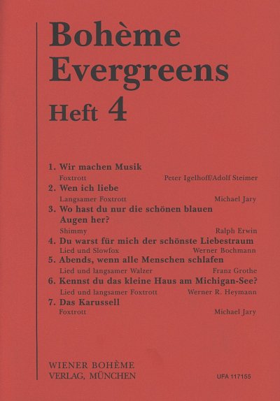 Bohème Evergreens 4, GesKlav