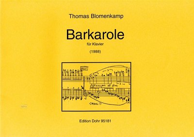 T. Blomenkamp: Barkarole, Klav (Part.)