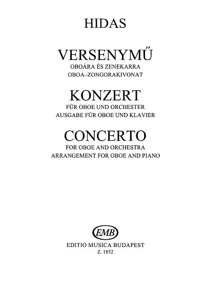 F. Hidas: Konzert für Oboe und Orchester, ObOrch (KASt)