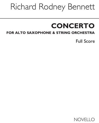 R.R. Bennett: Saxophone Concerto (Full Score) (Part.)