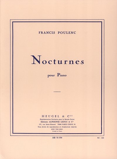F. Poulenc: Nocturnes, Klav