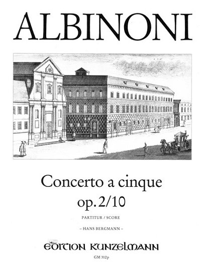 T. Albinoni: Concerto a cinque op. 2/10, VlStro (Part.)