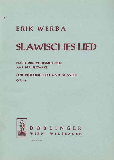 Werba Erik: Slawisches Lied Op 10
