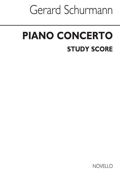 G. Schurmann: Concerto For Piano, KlavOrch (Stp)