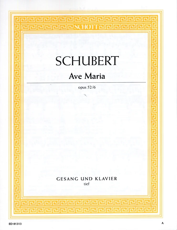 F. Schubert: Ave Maria G-Dur op. 52/6 D 839, GesTiKlav (0)