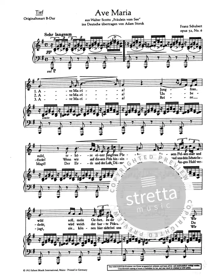 F. Schubert: Ave Maria G-Dur op. 52/6 D 839, GesTiKlav (1)