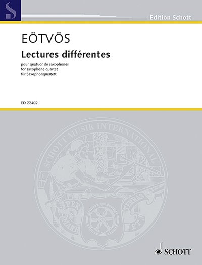 DL: P. Eötvös: Lectures différentes, 4Sax (Pa+St)