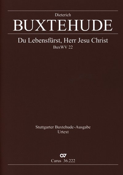 D. Buxtehude: Du Lebensfuerst Herr Jesu , 4GesGchOrch (Part.