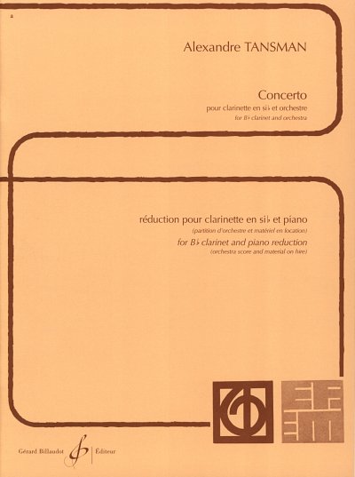 A. Tansman: Concerto, KlarKlv (KlavpaSt)