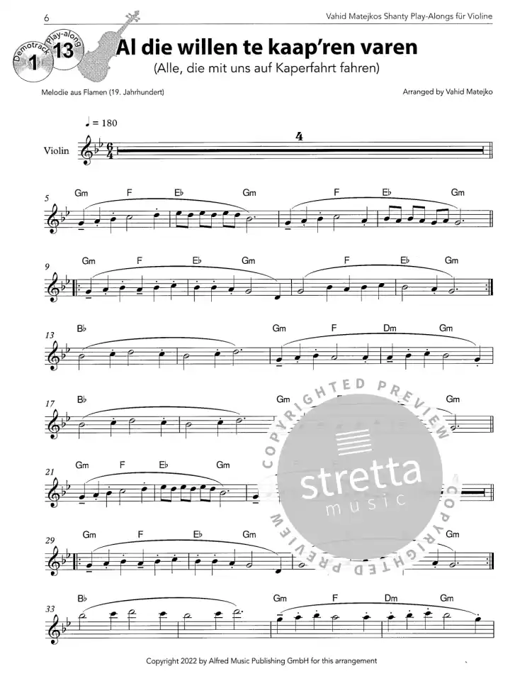 V. Matejko: Shanty Play-Alongs - Violine, Viol (+CDOnlAudio) (1)