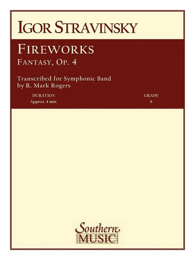 I. Strawinsky: Fireworks Op 4(P.O.D.) (W-Oversize Score)